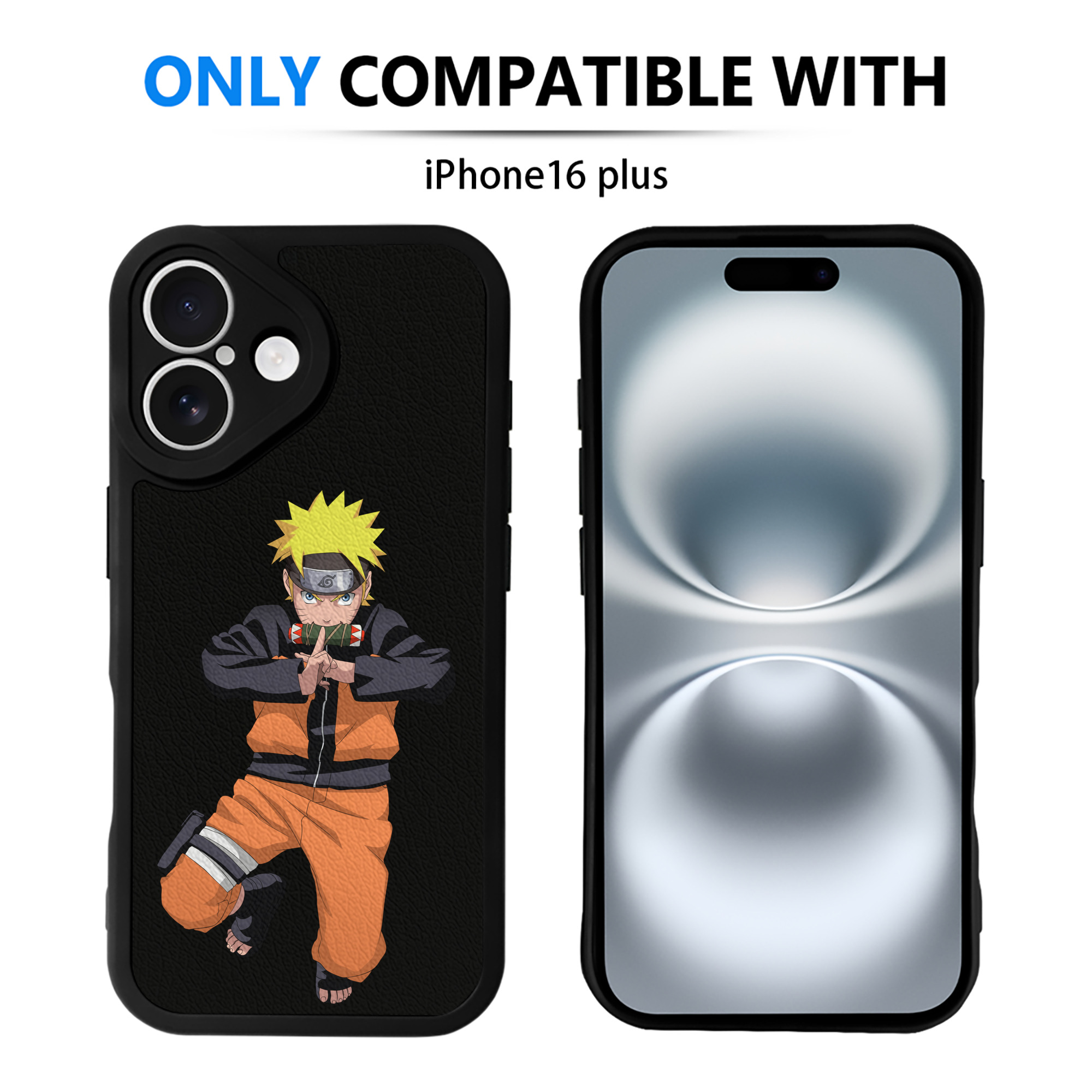 （画像用） NARUTO -ナルト- うずまき ナルト Uzumaki Naruto 【iPhone 16シリーズ対応】シリコンスマホケース（レザー調） 材質：シリコン